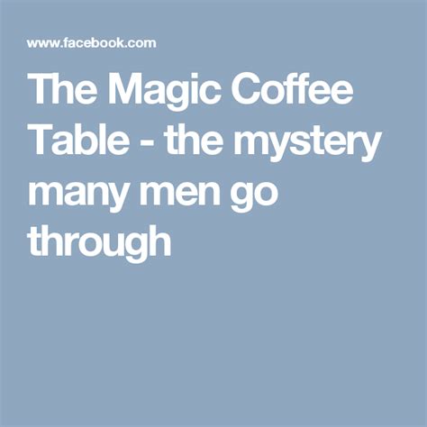 The magic coffee rable